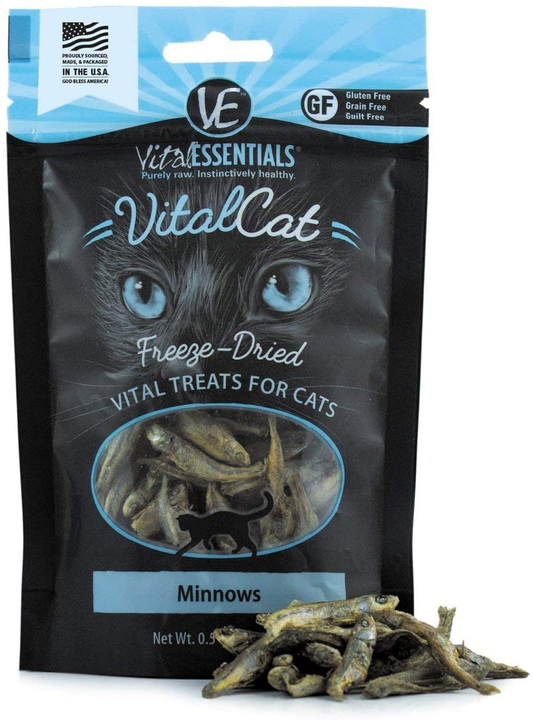 Vital Essentials Vital Cat Freeze-Dried Cat Treats - All Natural - Resealable Bag Animals & Pet Supplies > Pet Supplies > Cat Supplies > Cat Treats Vital Essentials Minnows  
