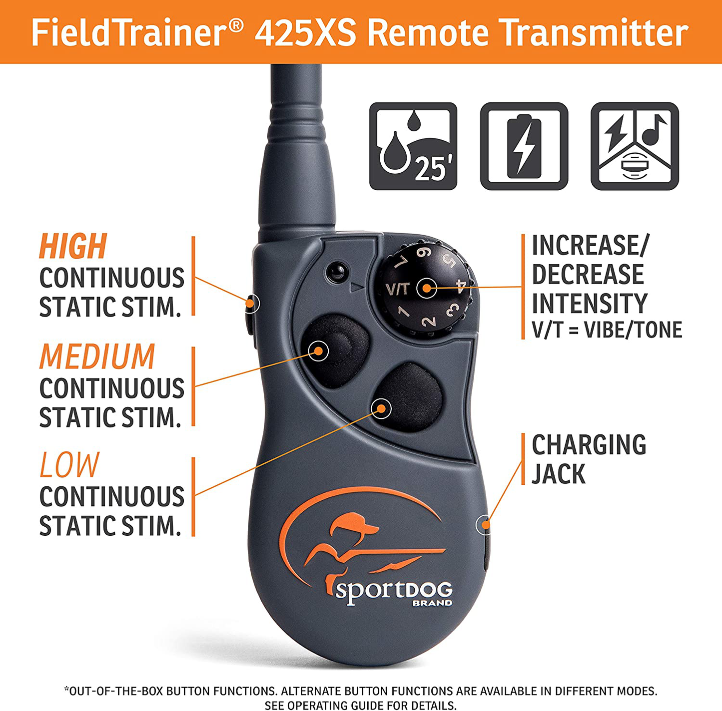 Sportdog Brand 425X Remote Trainers - 500 Yard Range E-Collar with Static, Vibrate and Tone - Waterproof, Rechargeable Animals & Pet Supplies > Pet Supplies > Bird Supplies > Bird Treats SportDOG Brand   