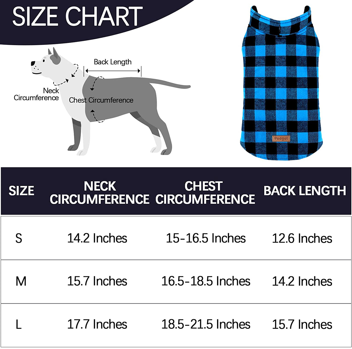Pedgot 2 Pieces Reversible British Style Plaid Dog Vest Winter Coat Warm Dog Apparel Fleece Lining Dog Apparel Windproof Cozy Cold Dog Jacket for Small Medium Large Dogs