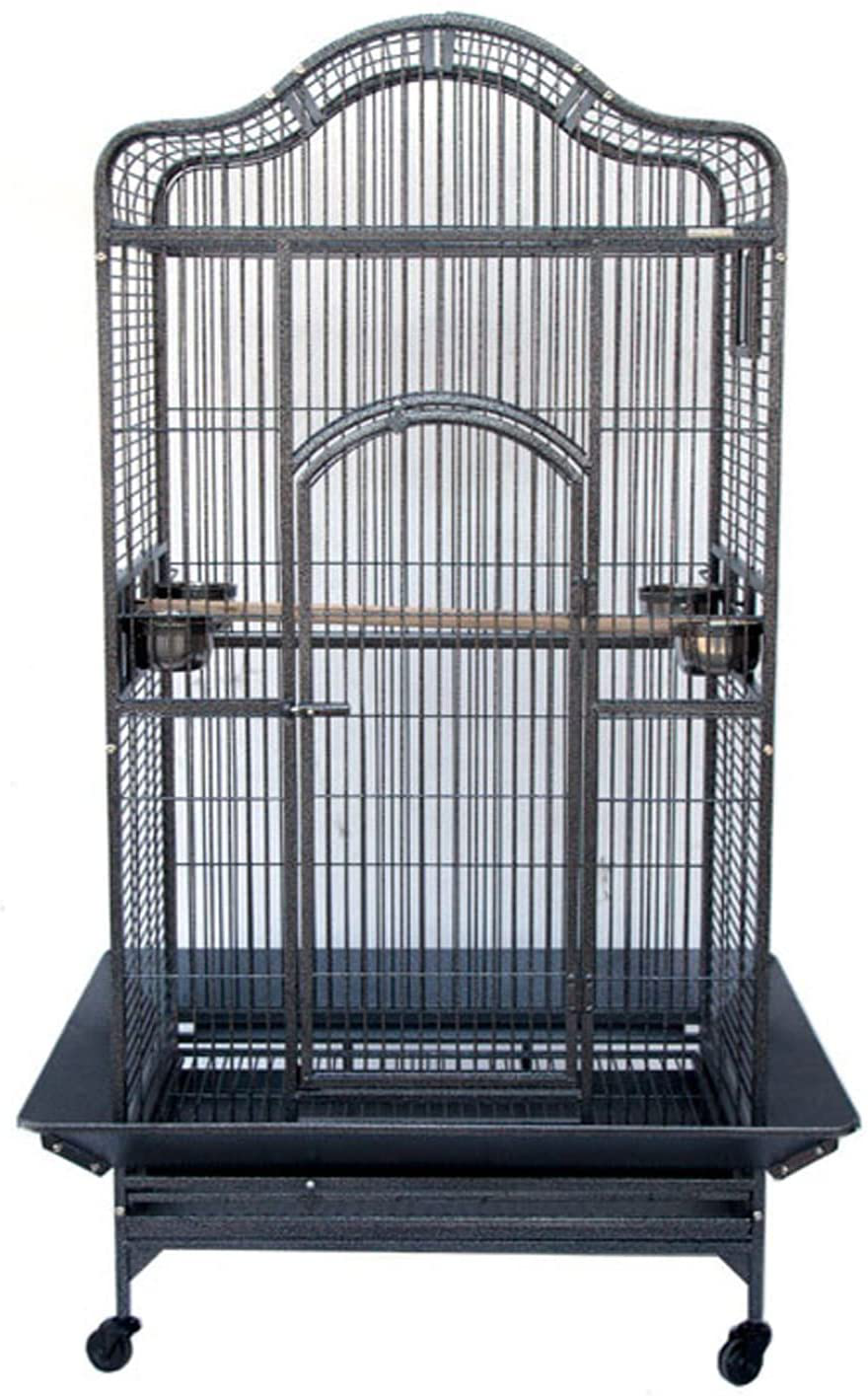 Extra Large Elegant Wrought Iron Open Dome Top Perch Stand Bird Parrot Finch Macaw Cockatoo Rolling Cage Animals & Pet Supplies > Pet Supplies > Bird Supplies > Bird Cages & Stands Mcage   