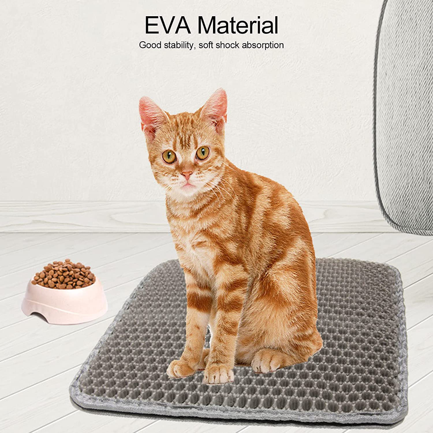 Cat Litter Box Mat, Scatter Control Cat Litter Mat for Cat Litter Box(Grey) Animals & Pet Supplies > Pet Supplies > Cat Supplies > Cat Litter Box Mats ANDREW   