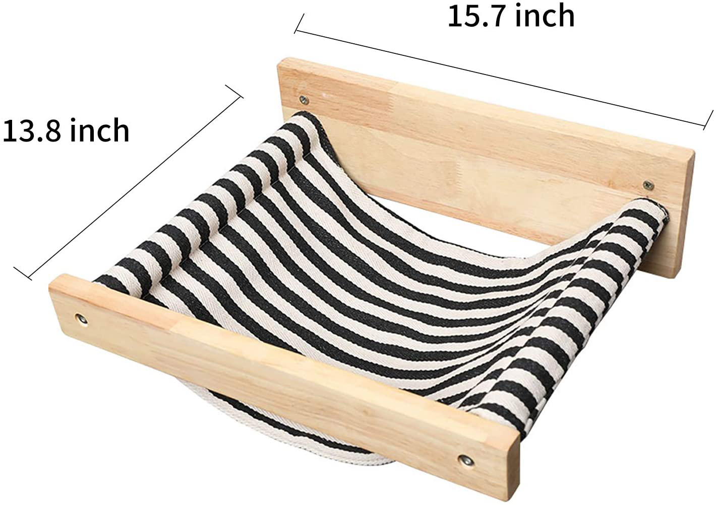 FUKUMARU Cat Hammock Wall Mounted Large Cats Shelf - Modern Beds and Perches - Premium Kitty Furniture for Sleeping, Playing, Climbing, and Lounging - Easily Holds up to 40 Lbs Animals & Pet Supplies > Pet Supplies > Cat Supplies > Cat Furniture FUKUMARU   