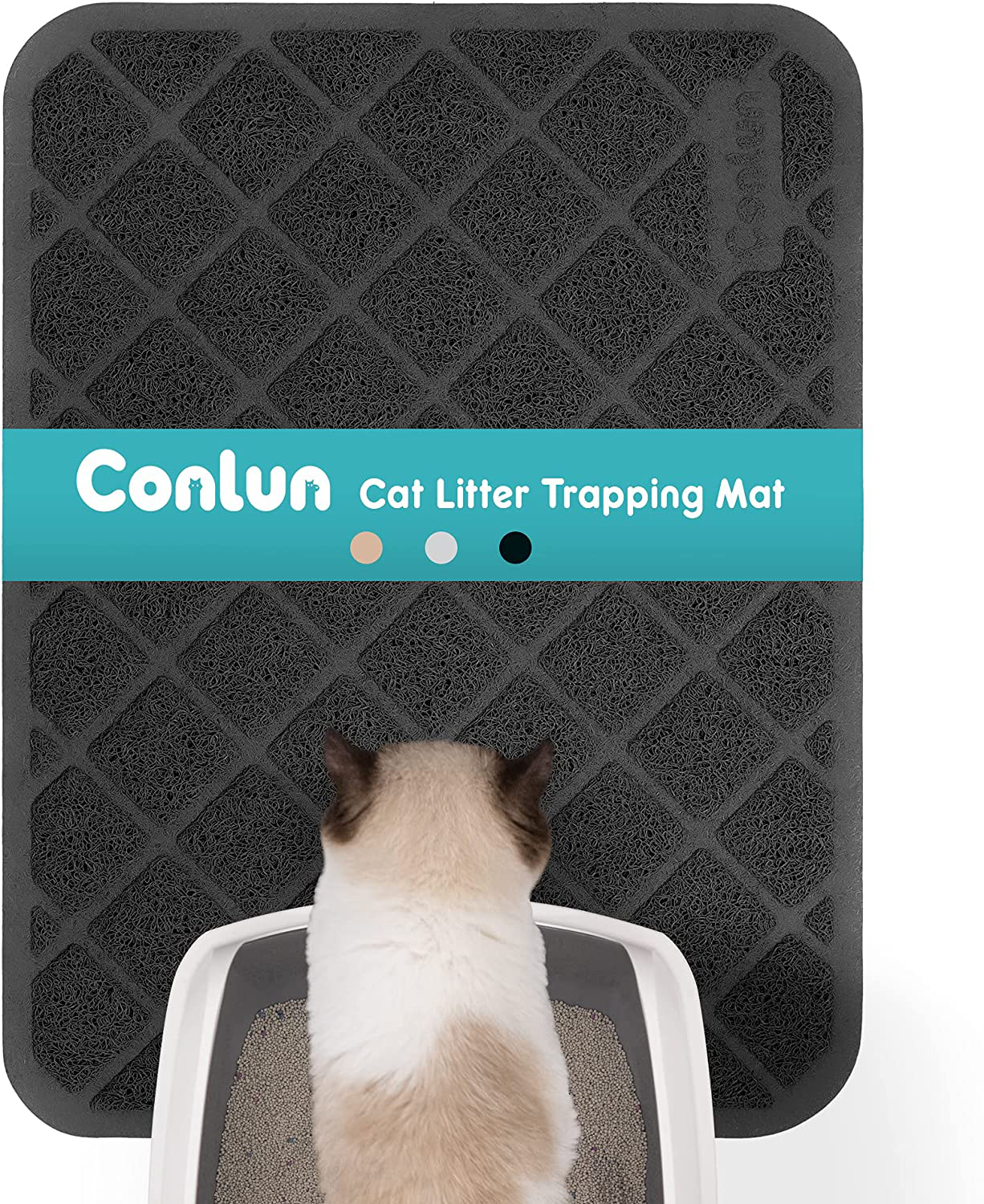 Conlun Cat Litter Mat Litter Trapping Mat, Premium Durable PVC Grid Mesh with Scatter Control, Non-Slip, Less Waste Cat Litter Box Mat, Soft on Kitty’S Paws, Urine Waterproof, Washable Easy Clean Animals & Pet Supplies > Pet Supplies > Cat Supplies > Cat Litter Box Mats Conlun   