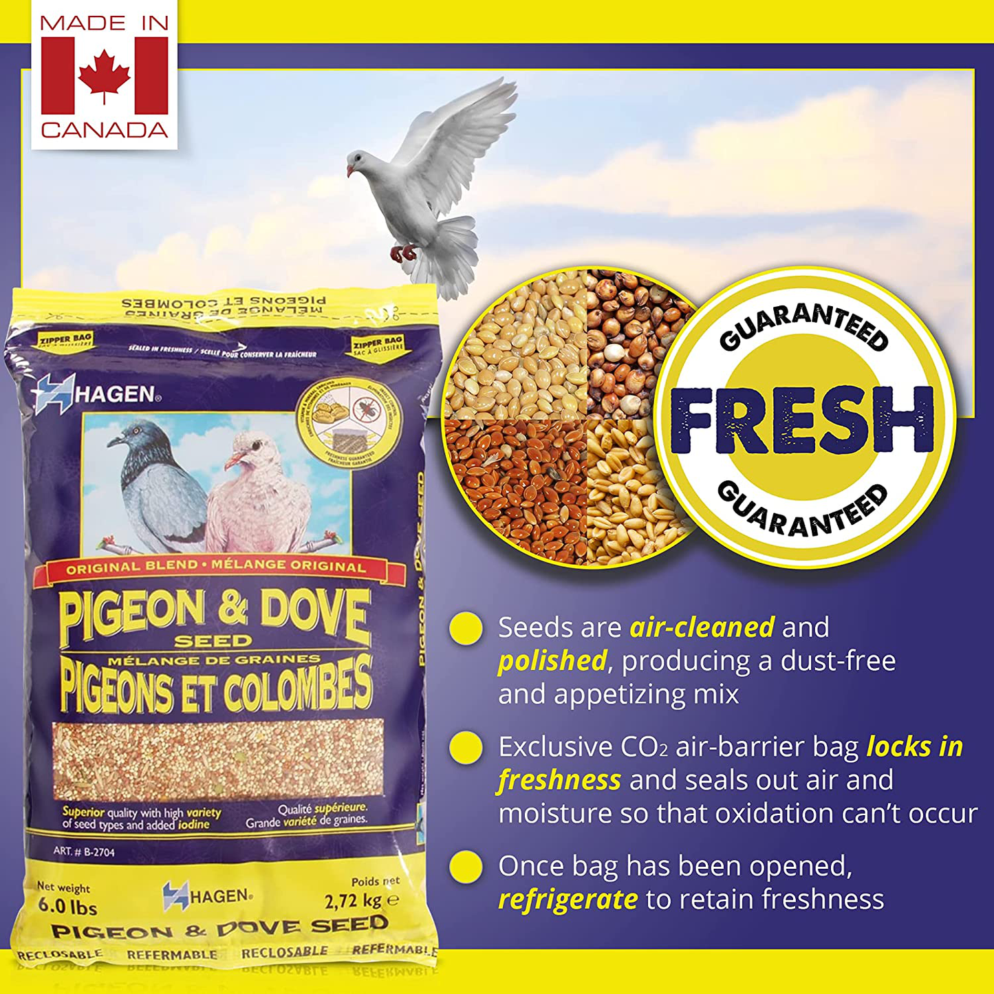 Hagen Pigeon & Dove Seed, Nutritionally Complete Bird Food Animals & Pet Supplies > Pet Supplies > Bird Supplies > Bird Food Hagen   