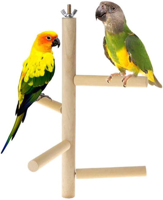 Hamiledyi Parakeet Perch,Bird Natural Wood Stand,Parrot Cage Top Wooden Branches for Standing,Toys for Small Medium Parrots Conure Budgie Lovebirds Animals & Pet Supplies > Pet Supplies > Bird Supplies > Bird Cage Accessories Hamiledyi Style-A  