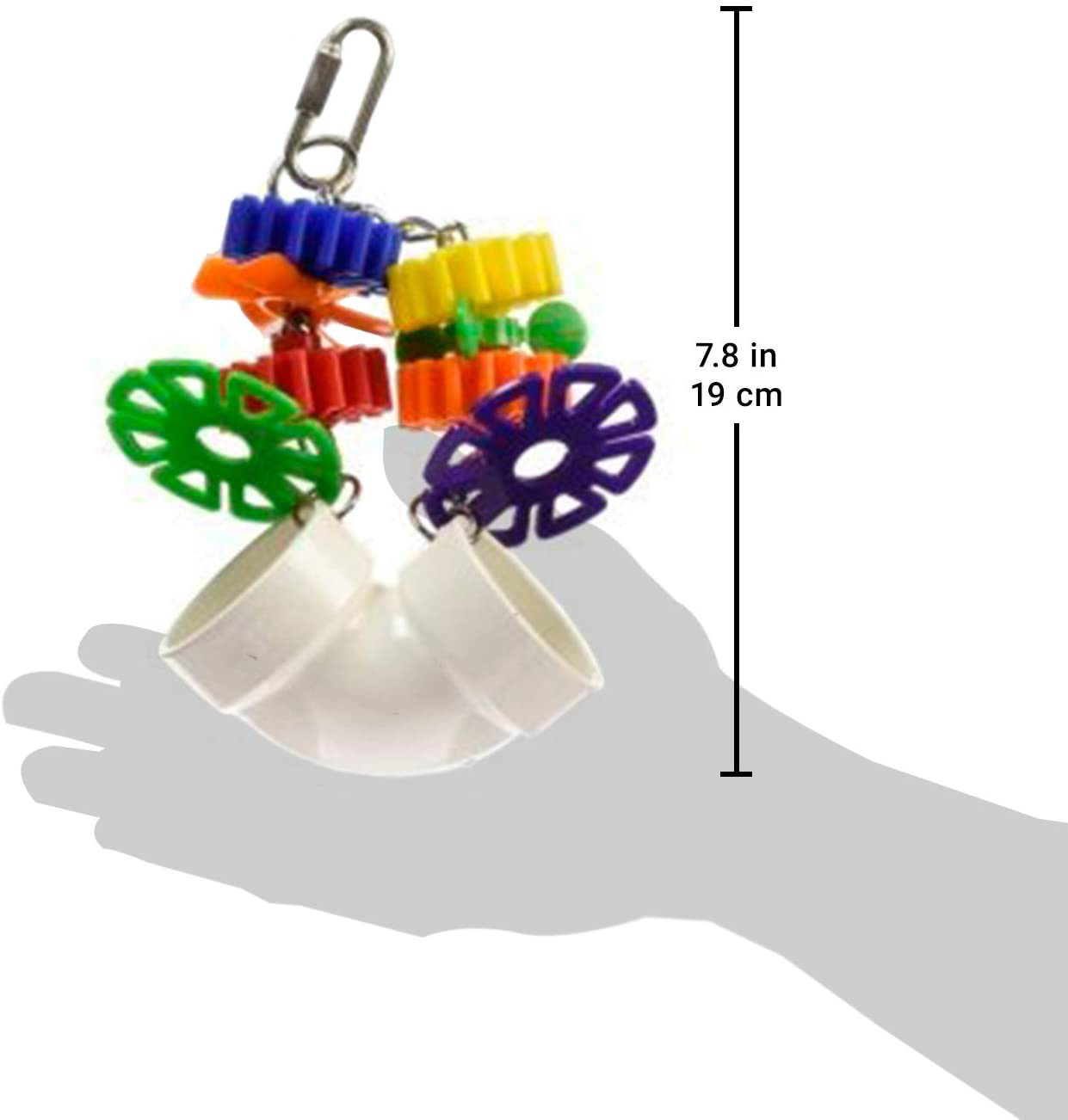 Super Bird Creations SB751 PVC Forager Bird Toy with Colorful Birds & Flowers, Large Size, 3” X 5” X 8” Animals & Pet Supplies > Pet Supplies > Bird Supplies > Bird Toys Super Bird Creations   