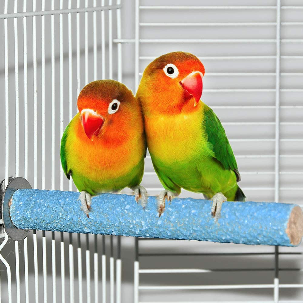 Colorful Bird Perch Stand Platform Natural Wood Playground Paw Grinding Clean for Pet Parrot Budgies Parakeet Cockatiels Conure Lovebirds Rat Mouse Cage Accessories Exercise Toys (4 Color) Animals & Pet Supplies > Pet Supplies > Bird Supplies > Bird Cage Accessories Mrli Pet   
