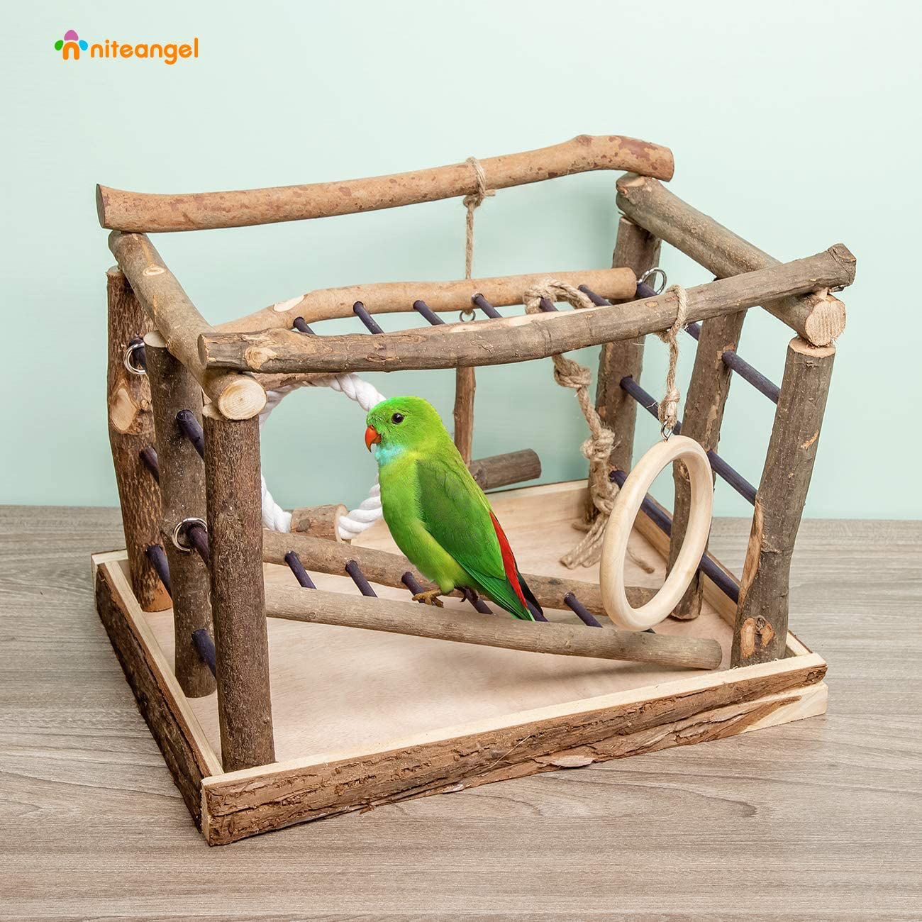 Niteangel Natural Living Playground for Birds, Bird Activity Center Animals & Pet Supplies > Pet Supplies > Bird Supplies > Bird Cages & Stands Niteangel   