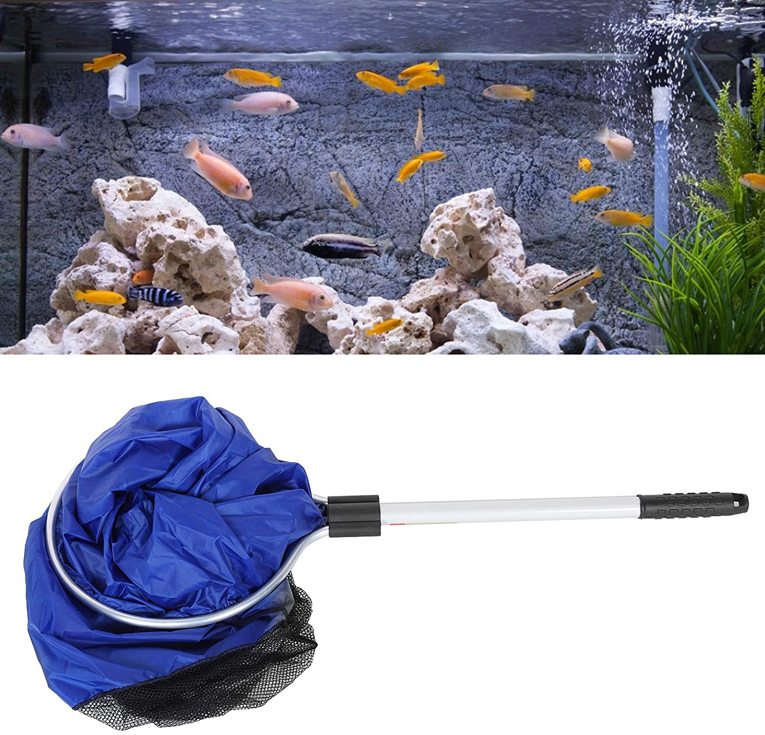 SALUTUYA Fish Catch Net Impervious Blue Part for Aquarium for Medium and Large Fish Animals & Pet Supplies > Pet Supplies > Fish Supplies > Aquarium Fish Nets SALUTUYA   