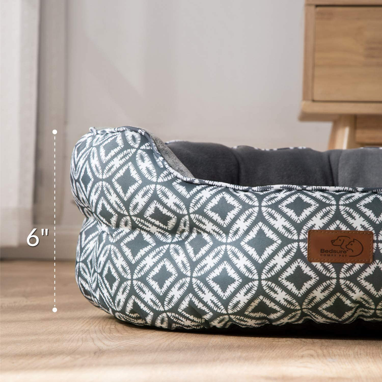 Bedsure Small Dog Bed for Small Dogs Washable - Cat Bed for Indoor Cats, round Super Soft Plush Flannel Puppy Beds, Slip-Resistant Oxford Bottom, Coin Print Grey Animals & Pet Supplies > Pet Supplies > Cat Supplies > Cat Beds Bedsure   