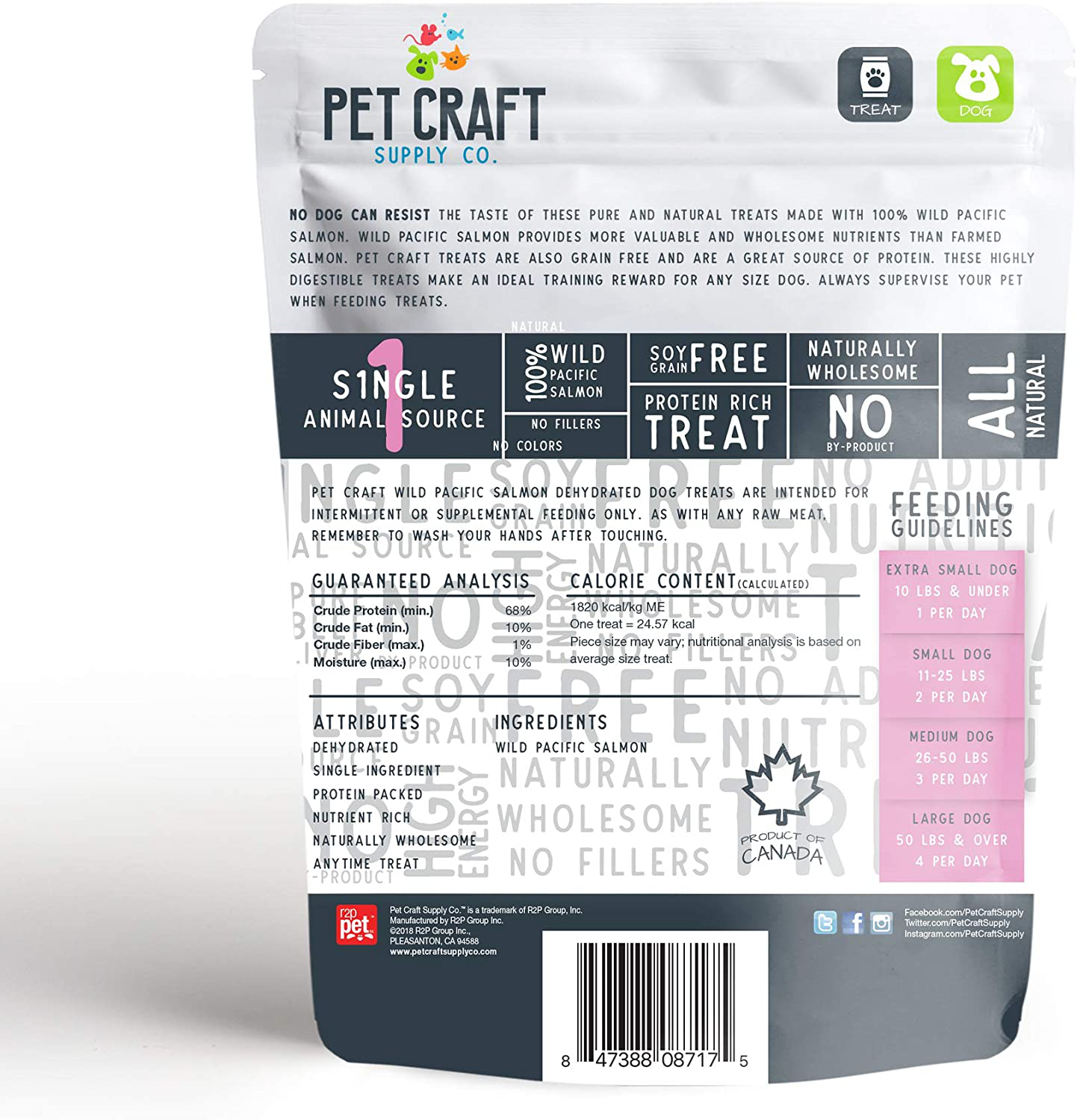 Pet Craft Supply Pure Natural Dried Dog Treats - Salmon Dog Treats - Liver Treats - Training Treats Great for Puppies - Grain Free Animals & Pet Supplies > Pet Supplies > Small Animal Supplies > Small Animal Treats Pet Craft Supply   