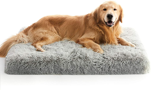 MIHIKK Large Dog Bed for Large Dogs, Orthopedic Egg-Crate Foam Dog Bed with Removable Washable Cover and Waterproof Lining, Non-Slip Bottom Dog Bed for Crate Animals & Pet Supplies > Pet Supplies > Dog Supplies > Dog Beds MIHIKK Grey 24 x 16 x 3 Inch (Pack of 1) 