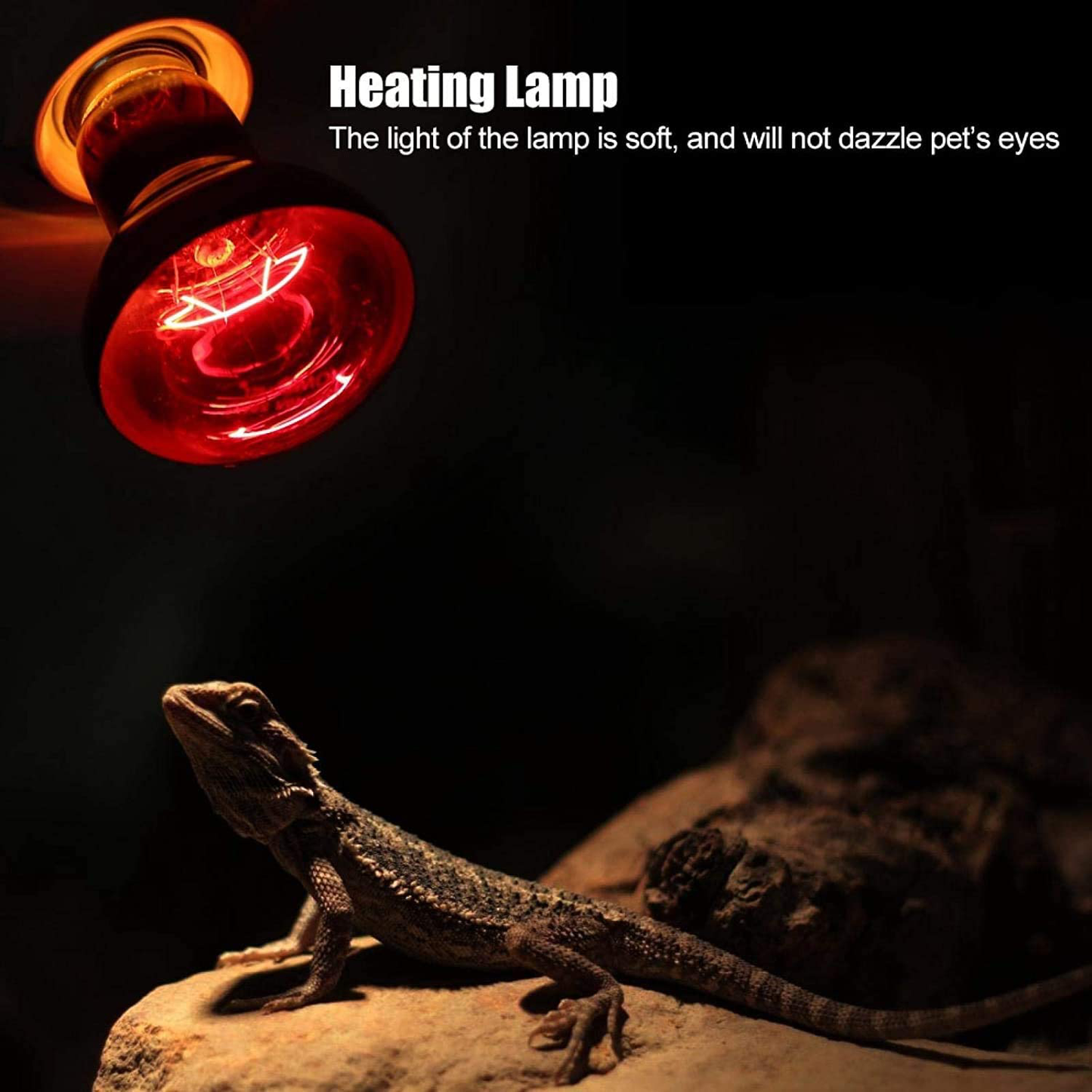 DGE Reptile Basking Spot Bulb, 100 Watt Infrared Basking Spot Lamp of Bearded Dragon, Red Heat Lamp Bulbs for Reptiles and Amphibian Use, 2Packs Animals & Pet Supplies > Pet Supplies > Reptile & Amphibian Supplies > Reptile & Amphibian Substrates DGE   