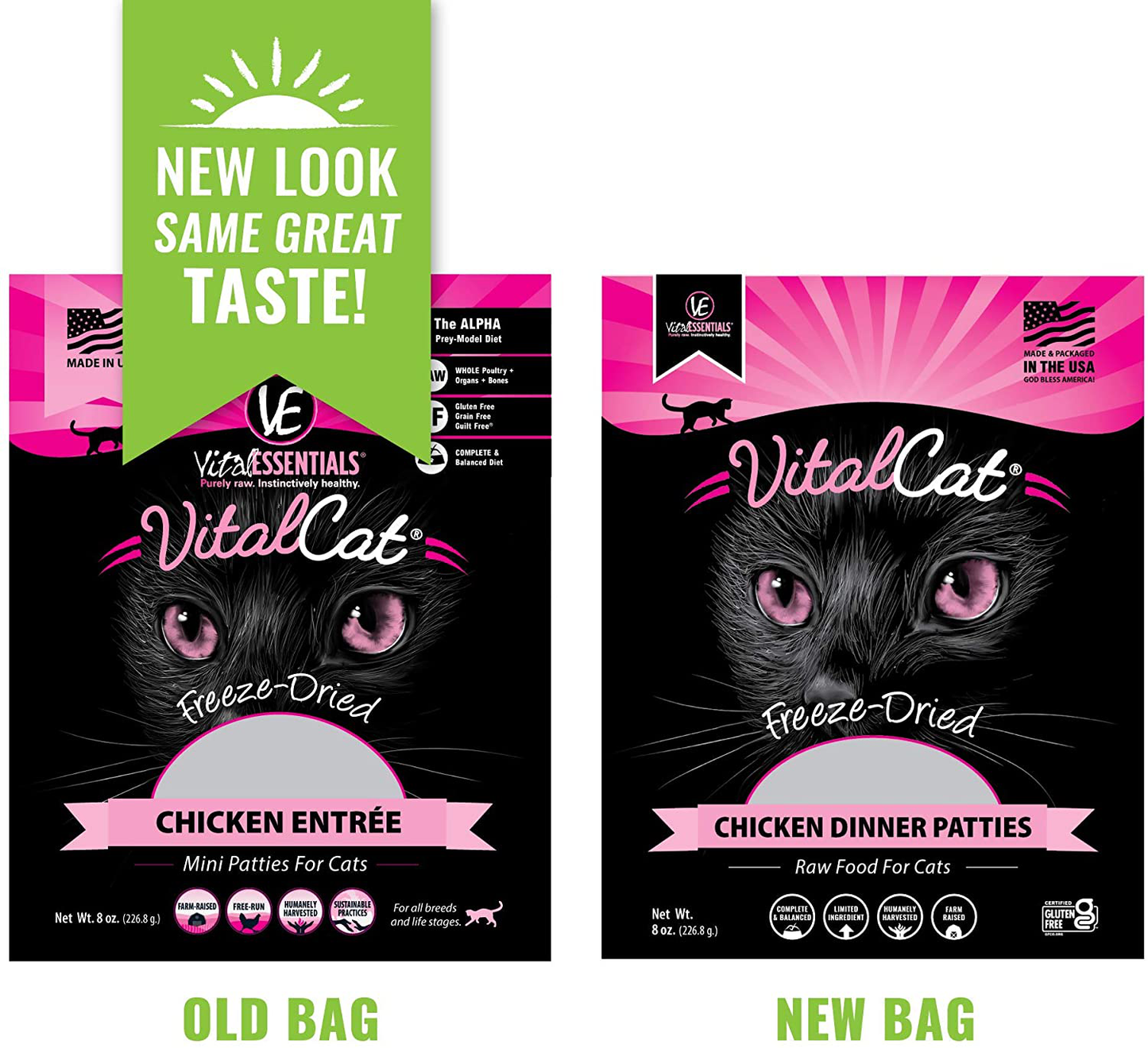 Vital Essentials Vital Cat Freeze-Dried Grain-Free All Natural Dinner Patties Cat Food, 8 Oz Animals & Pet Supplies > Pet Supplies > Cat Supplies > Cat Treats Vital Essentials   