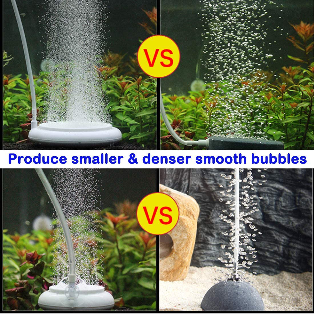 Aquarium Air Stone Kit Fish Tank Bubbler High Effect Nano Air Stone Disk Set for Hydroponics Oxygen Diffuser for Freshwater Saltwater Tank Animals & Pet Supplies > Pet Supplies > Fish Supplies > Aquarium Air Stones & Diffusers JackSuper   