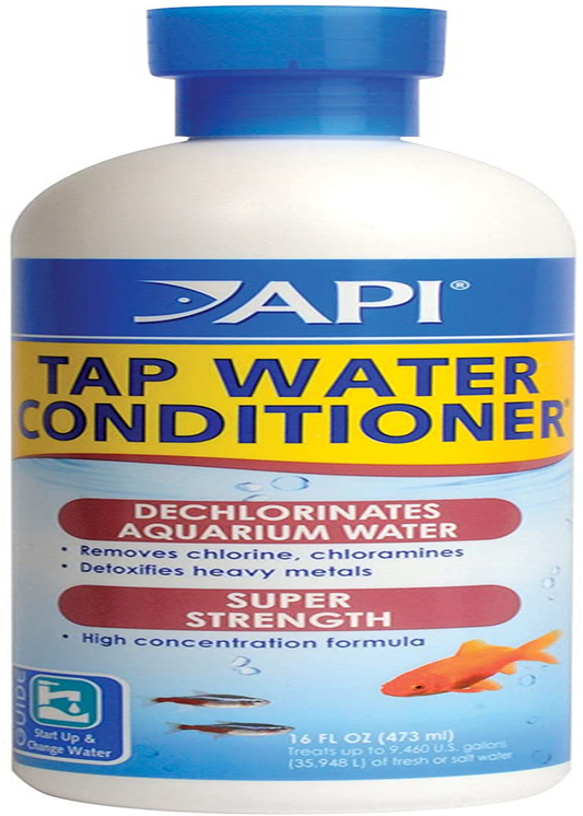 API TAP Water Conditioner, Instantly Neutralizes Chlorine, Chloramines and Other Chemicals to Make Tap Water Safe for Fish, Highly Concentrated, Use When Adding or Changing Water and When Adding Fish Animals & Pet Supplies > Pet Supplies > Fish Supplies > Aquarium Cleaning Supplies API 16 oz  
