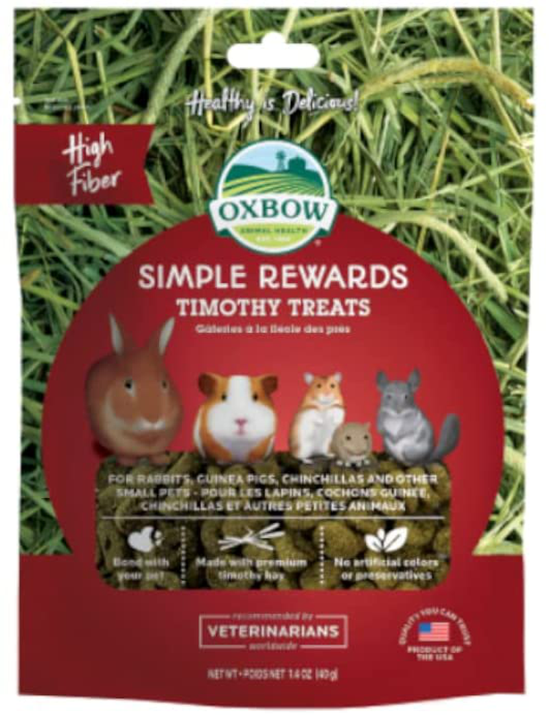 Oxbow (3 Pack) Simple Rewards Treats - Small Animals Timothy 1.4 Oz Animals & Pet Supplies > Pet Supplies > Small Animal Supplies > Small Animal Treats Oxbow   