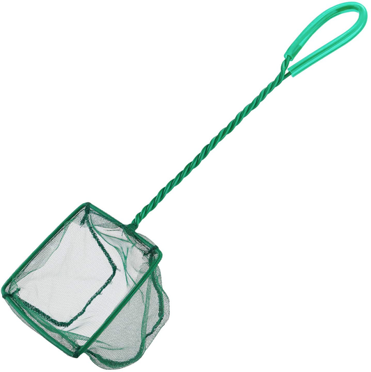 Pawfly 4 Inch Aquarium Net Fine Mesh Small Fish Catch Nets with Plastic Handle - Green Animals & Pet Supplies > Pet Supplies > Fish Supplies > Aquarium Cleaning Supplies Pawfly 1 Pack  