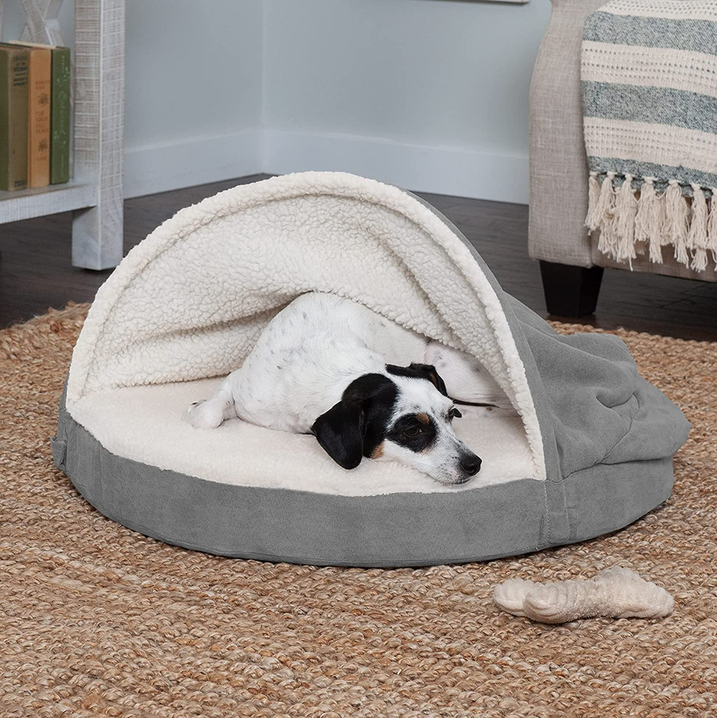 Furhaven Cozy Pet Beds for Small, Medium, and Large Dogs and Cats - Snuggery Hooded Burrowing Cave Tent, Deep Dish Cushion Donut Dog Bed with Attached Blanket, and More Animals & Pet Supplies > Pet Supplies > Cat Supplies > Cat Beds Furhaven   