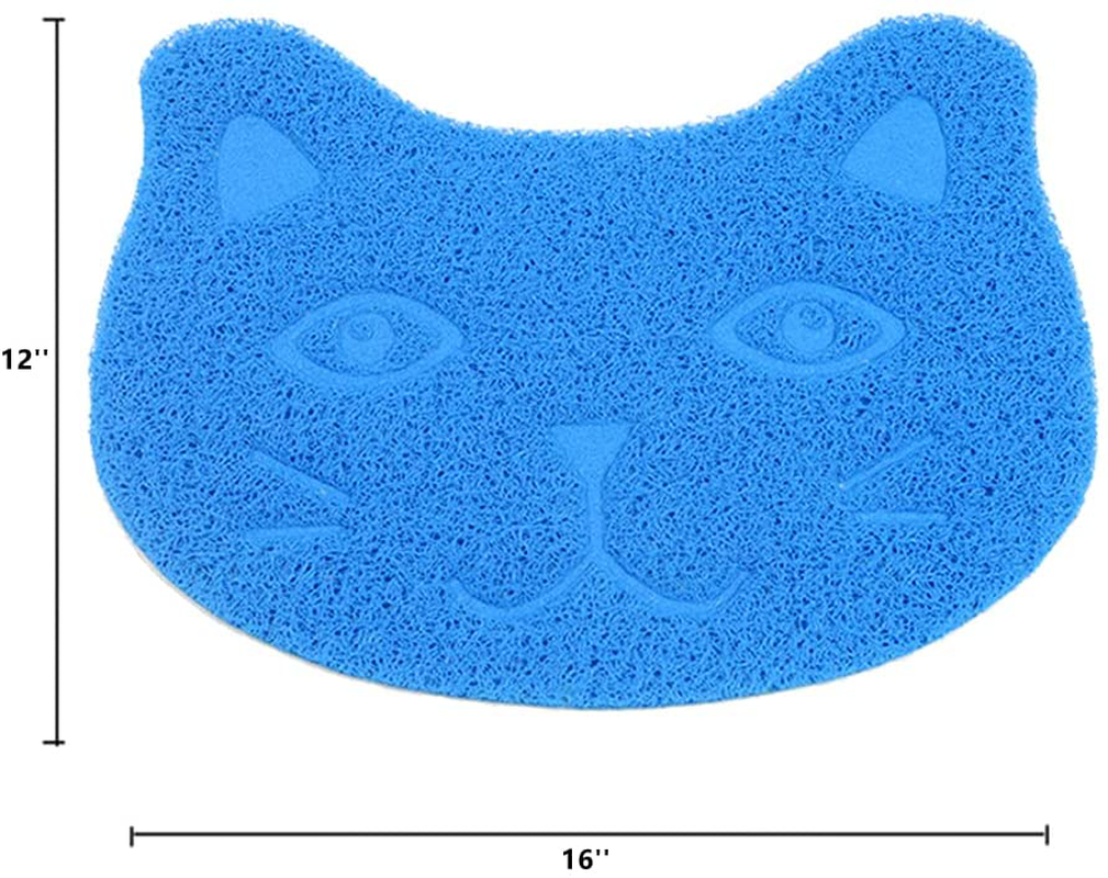 Cat Litter Mat, Premium Durable Cat Litter Mat Kitty Litter Trapping Mess Mat Premium Durable Soft PVC Rug Soft on Kitty Cat Paws Easy Clean Fits under Litter Box Litter Free Floors Durable (16Inx12In, Deep Blue) Animals & Pet Supplies > Pet Supplies > Cat Supplies > Cat Litter Box Mats NewL   