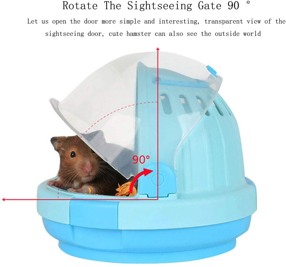 Hamiledyi Hamster Carrier Cage Portable Transport Unit for Dwarf Hamster, Small Animal Habitat, Travel Handbags &Outdoor Carrier Vacation House Hamster Accessories with 60ML Water Bottle Animals & Pet Supplies > Pet Supplies > Small Animal Supplies > Small Animal Habitat Accessories Hamiledyi   