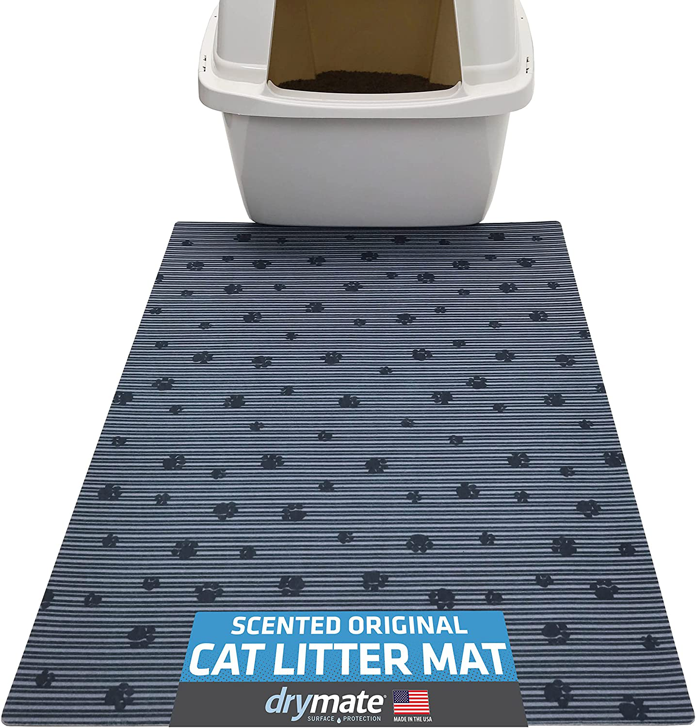 Drymate Scented Litter Box Mat for Pets, Grey