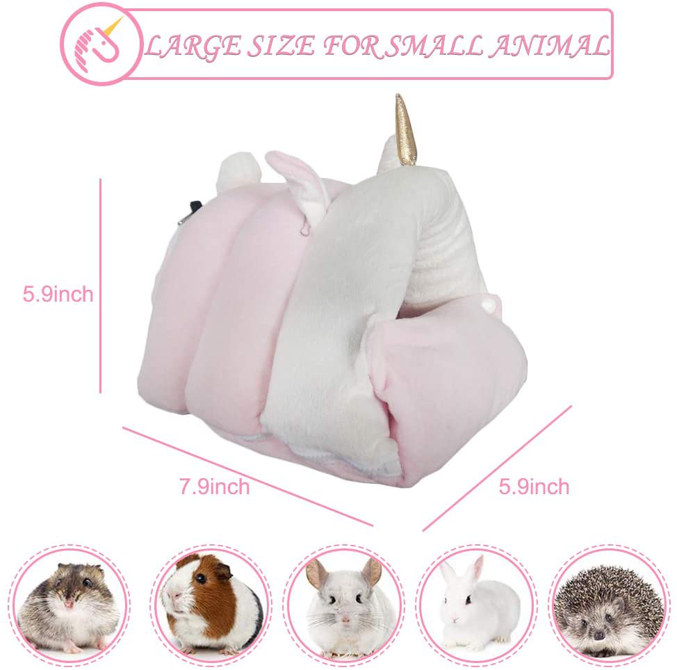 Small Animal Pet Bed, HOMEYA Guinea Pig Hideout Hanging Bed for Hamster Chinchilla Hedgehog Bunny Snuggle House Winter Nest Cage Accessories with 4 Hooks, Holiday Pet Gift for Halloween & Christmas Animals & Pet Supplies > Pet Supplies > Small Animal Supplies > Small Animal Habitat Accessories HOMEYA   