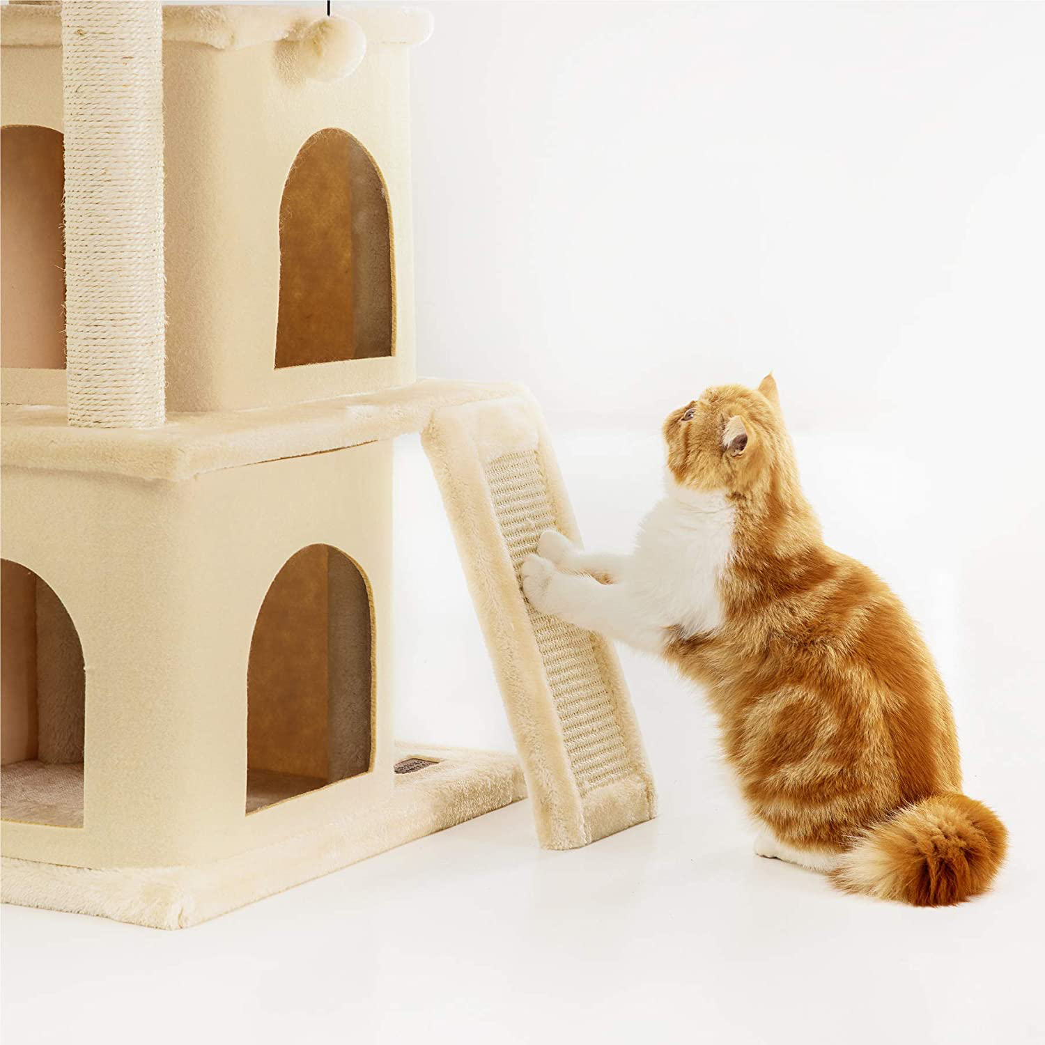Lesure Cat Tree for Indoor Cats - Large Cat Tower Condos with Scratching Post and Platform, Multi-Level Pet Play House Stable Kitty Furniture, 34 Inches Tall Animals & Pet Supplies > Pet Supplies > Cat Supplies > Cat Furniture LE SURE   