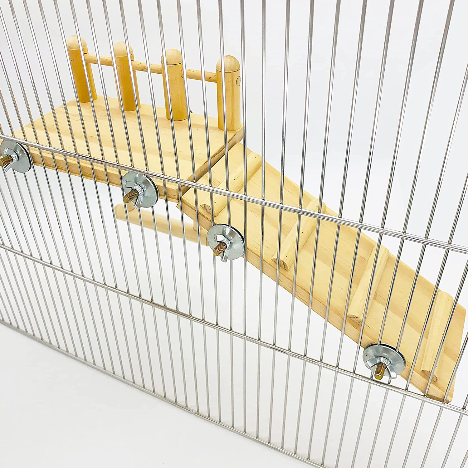 Parrot Climbing Ladder, Bird Wooden Playground with Climbing Ladder Stand, Parrot Play Stand, Bird Swing for Green Cheeks, Small Lovebirds, Goldens, Hamsters, Bird Cage Chew Toy Set Animals & Pet Supplies > Pet Supplies > Bird Supplies > Bird Gyms & Playstands CAREUPET   