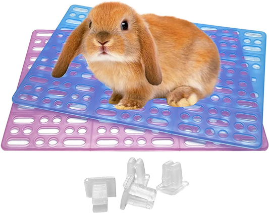 WANBAO Plastic Bunny Foot Pad, Rabbit Cage Mat B Animals & Pet Supplies > Pet Supplies > Small Animal Supplies > Small Animal Habitat Accessories WANBAO pink Blue  