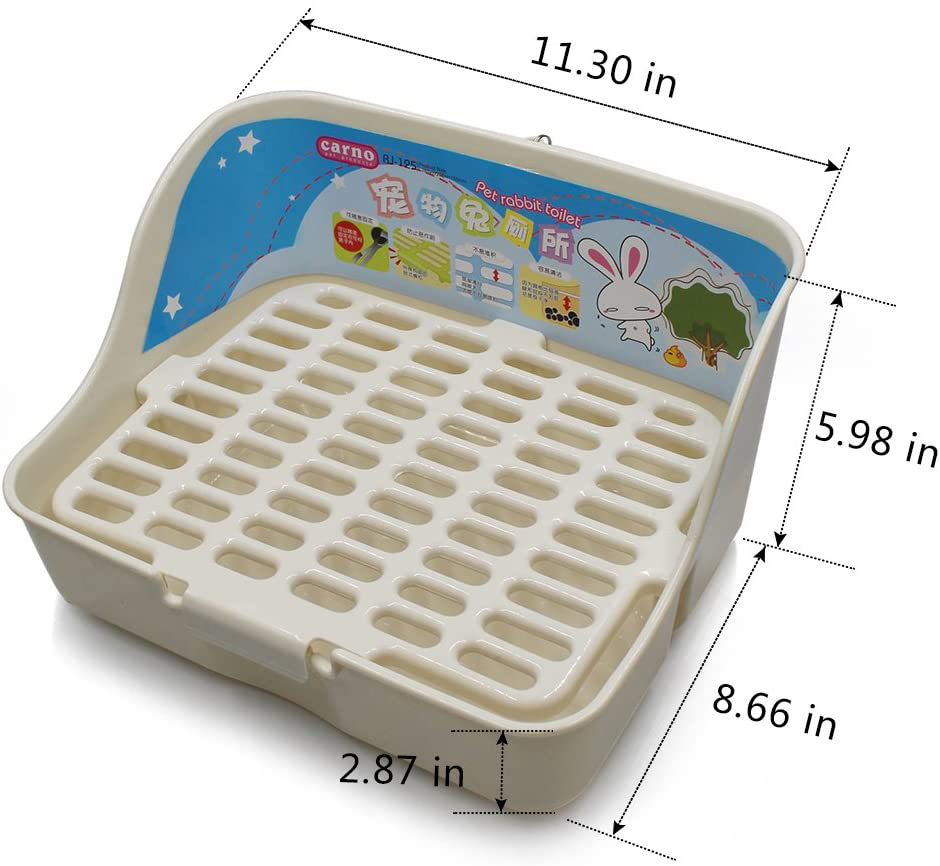 Md Trade Square Potty Trainer Corner Litter Bedding Box Pet Pan for Small Animal/Guinea Pig/Rabbit/Falesaur/Ferrets(White) Animals & Pet Supplies > Pet Supplies > Small Animal Supplies > Small Animal Bedding KisSealed   