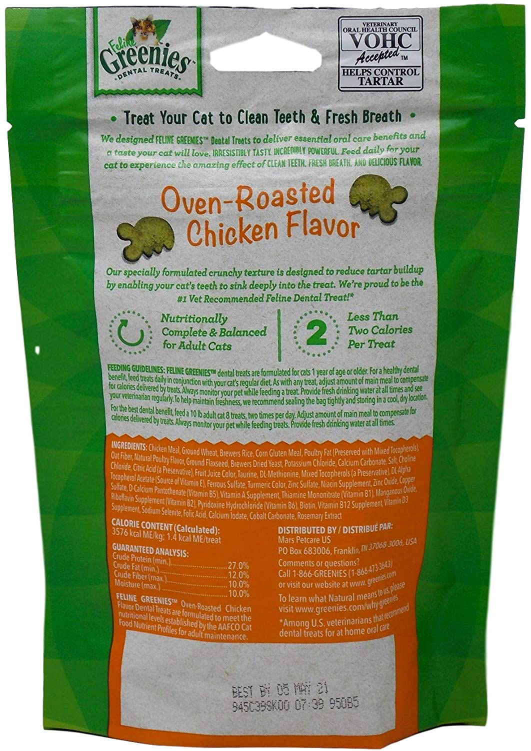 Feline Greenies Dental Crunchy Treats for Cats 3 Flavor Variety Pack - (1 Each): Oven Roasted Chicken, Tempting Tuna, Savory Salmon (2.1 Ounces) - plus Fun Animal Facts Booklet Bundle Animals & Pet Supplies > Pet Supplies > Cat Supplies > Cat Treats Generic   