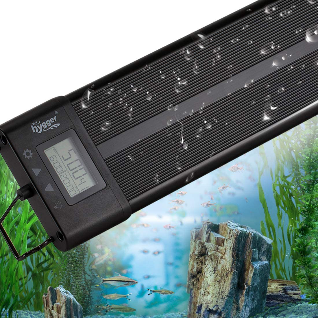 Hygger Aquarium Programmable LED Light, Full Spectrum Plant Fish Tank Light Extendable Brackets with LCD Setting Display, IP68 Waterproof, 7 Colors, 4 Modes for Novices Advanced Players Animals & Pet Supplies > Pet Supplies > Fish Supplies > Aquarium Lighting hygger 36W - 24in~30in  