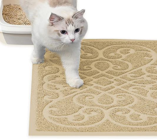 Petlike Cat Litter Mat Kitty Litter Trapping Mat, Durable Cat Litter Box Mat Waterproof, Phthalate Free, 3 Size Mats with Non-Slip Bottom, Soft on Kitty Paws, Easy to Clean Animals & Pet Supplies > Pet Supplies > Cat Supplies > Cat Litter Box Mats PetLike   