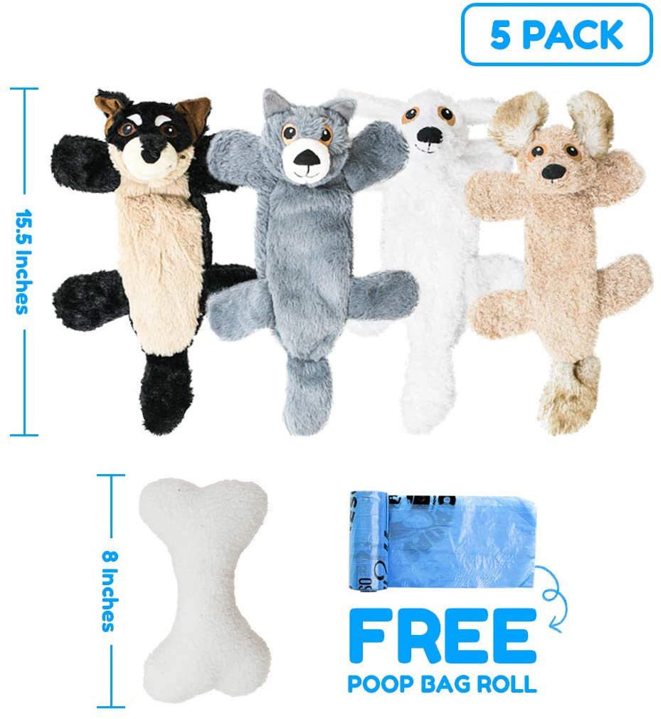 Pacific Pups Products Plush Dog Toys with Squeakers - Stuffingless Dog Toys with Squeakers - Plush Dog Toys Squeaky- No Stuffing Squeaky Dog Toys- Plush Chew Toys with Squeakers for Dogs Animals & Pet Supplies > Pet Supplies > Dog Supplies > Dog Toys Pacific Pups Products supporting pacificpuprescue.com   