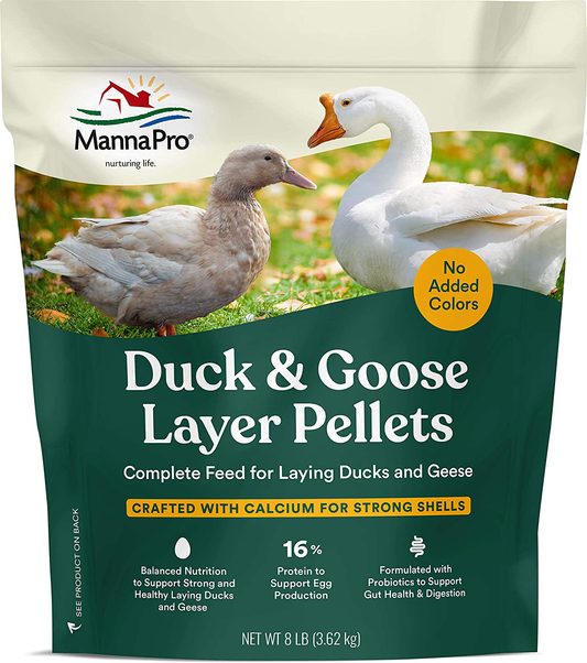 Manna Pro Duck Layer Pellet | High Protein for Increased Egg Production | Formulated with Probiotics to Support Healthy Digestion Animals & Pet Supplies > Pet Supplies > Reptile & Amphibian Supplies > Reptile & Amphibian Food Manna Pro 8 LB  