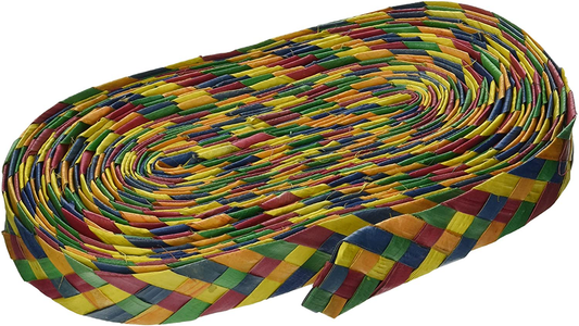 Planet Pleasures Rainbow Zig Zag 30' X 1" Roll Small Size Bird Toy Animals & Pet Supplies > Pet Supplies > Bird Supplies > Bird Toys Planet Pleasures Straight Rainbow Small 