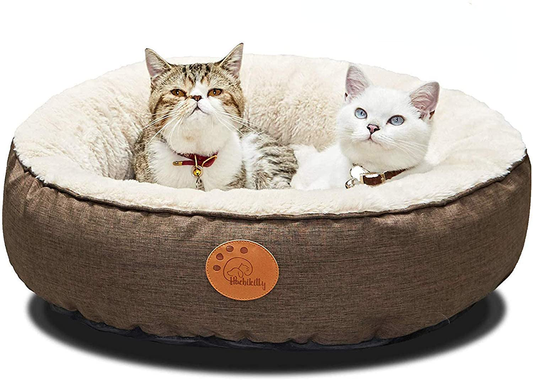 HACHIKITTY Washable Donut Cat Bed Round, Cat Beds Indoor Cats Medium, Big Cat Bed Machine Washable, 24 Animals & Pet Supplies > Pet Supplies > Cat Supplies > Cat Beds HACHIKITTY   