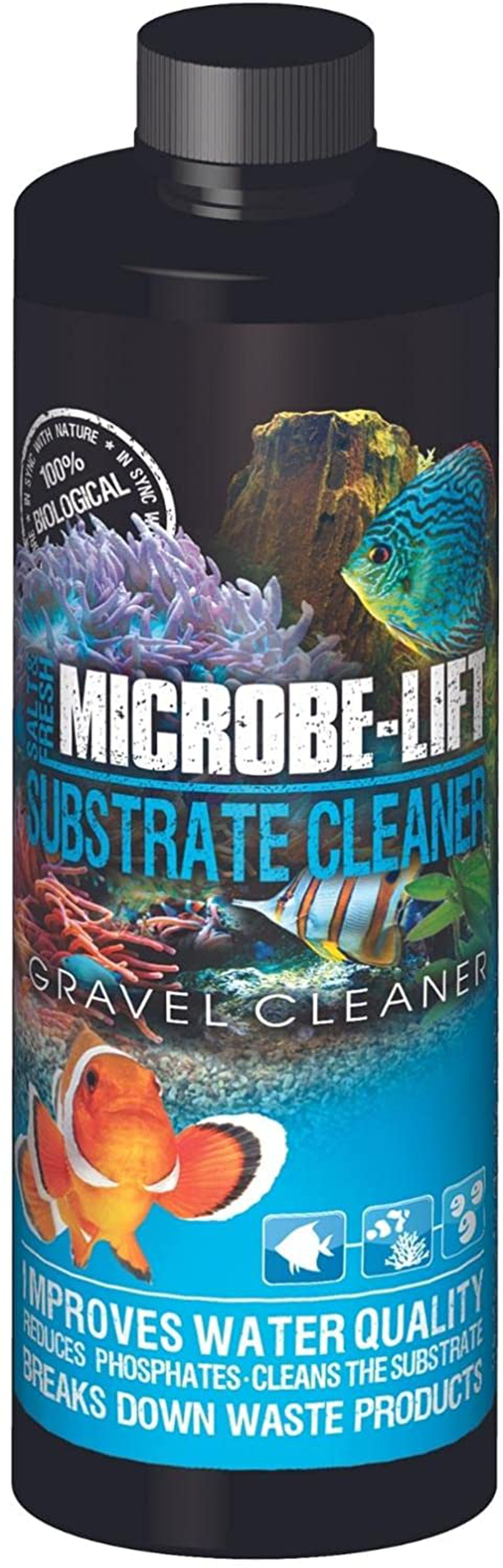 MICROBE-LIFT Professional Gravel & Substrate Cleaner for Freshwater and Saltwater Tanks, 4Oz