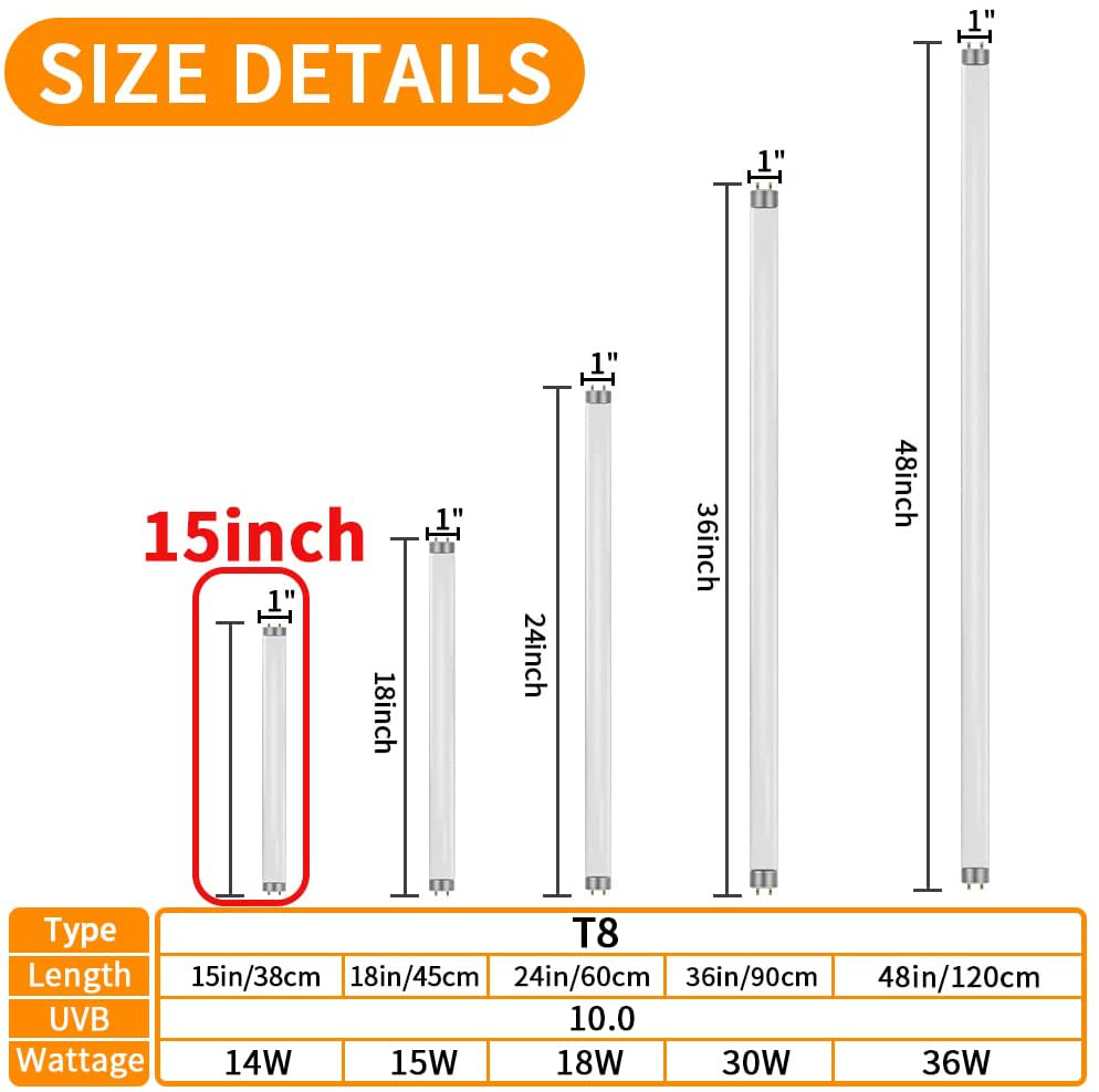 T8 15 inch online bulb