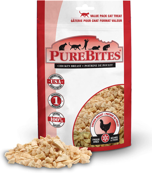 Purebites Freeze Dried Chicken Breast Cat Treats, Made in USA