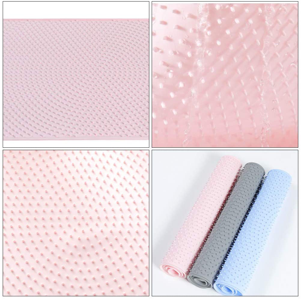 POPETPOP Cat Litter Mat Trapper Waterproof Cat Mat Litter Rug Easy Clean for Litter Box Anti-Slip Placemat for Cats (Pink) Animals & Pet Supplies > Pet Supplies > Cat Supplies > Cat Litter Box Mats POPETPOP   