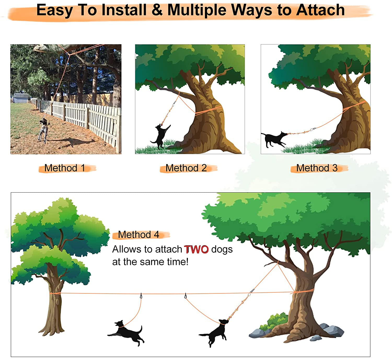 Two dog cable shop run