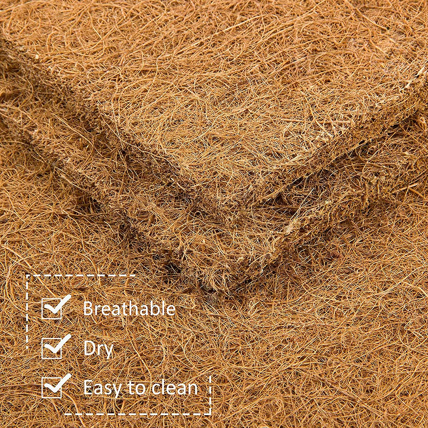 MEWTOGO 3 Pack 12 × 20 Inches Reptile Carpet- Natural Coconut Fiber Substrate Mat Coco Fiber Liner for Reptile Terrarium Lizard Snake Bearded Dragon Gecko Chamelon Tortoise Turtles Iguana Rabbit Bed Animals & Pet Supplies > Pet Supplies > Reptile & Amphibian Supplies > Reptile & Amphibian Substrates MEWTOGO   