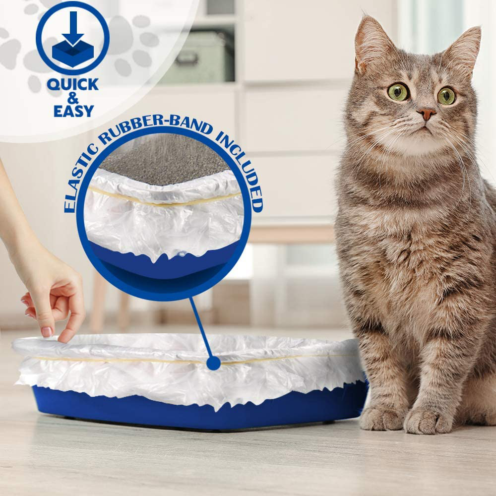 Alfapet Kitty Cat Pan Disposable, Sifting Liners- 10-Pack + 1 Transfer Liner-For Large, X-Large, Giant, Extra-Giant Size Litter Boxes-Included Rubber Band for Firm, Easy Fit - Pack of 3 Animals & Pet Supplies > Pet Supplies > Cat Supplies > Cat Litter Box Liners Alfapet   