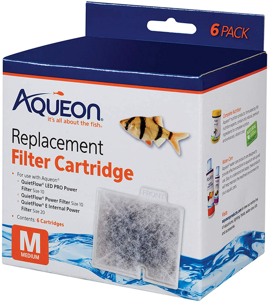 Aqueon Replacement Filter Cartridges Animals & Pet Supplies > Pet Supplies > Fish Supplies > Aquarium Filters Aqueon Medium - 6 pack  