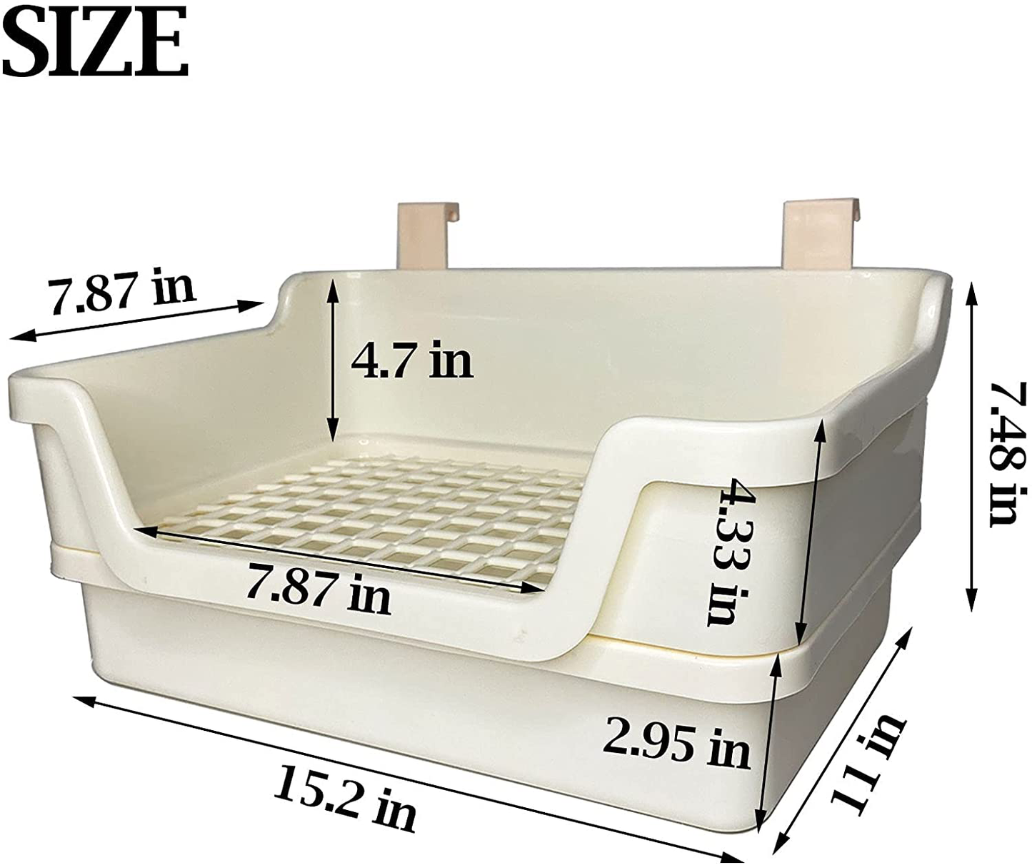 Kathson Large Rabbit Litter Box Trainer Rabbit Toilet Small Animal Potty Bunny Litter Pan Box for Adult Guinea Pig Rats Chinchilla Ferret Galesaur Animals & Pet Supplies > Pet Supplies > Small Animal Supplies > Small Animal Bedding kathson   