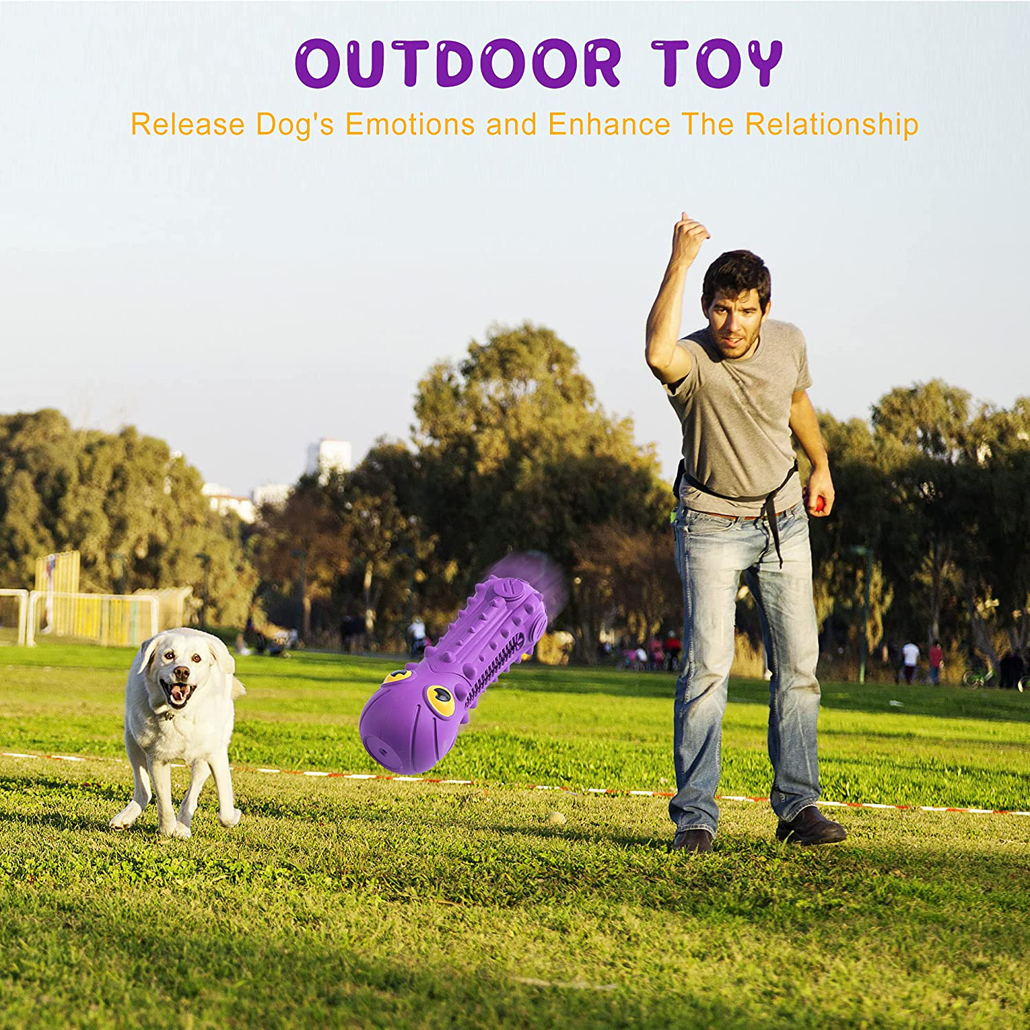 Dog Toys for Aggressive Chewers, Chew Toy Made from Non-Toxic Nylon and Durable Natural Rubber, Squeaky Toys for Medium and Large Breed Animals & Pet Supplies > Pet Supplies > Dog Supplies > Dog Toys LETCHEW   