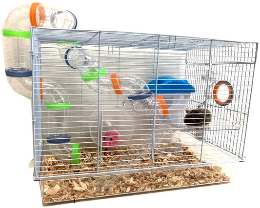 New 2/3/5-Levels Hamster Habitat Rodent Gerbil Mouse Mice Rats Animal Critter Cage Animals & Pet Supplies > Pet Supplies > Small Animal Supplies > Small Animal Habitats & Cages Mcage Acrylic Clear  