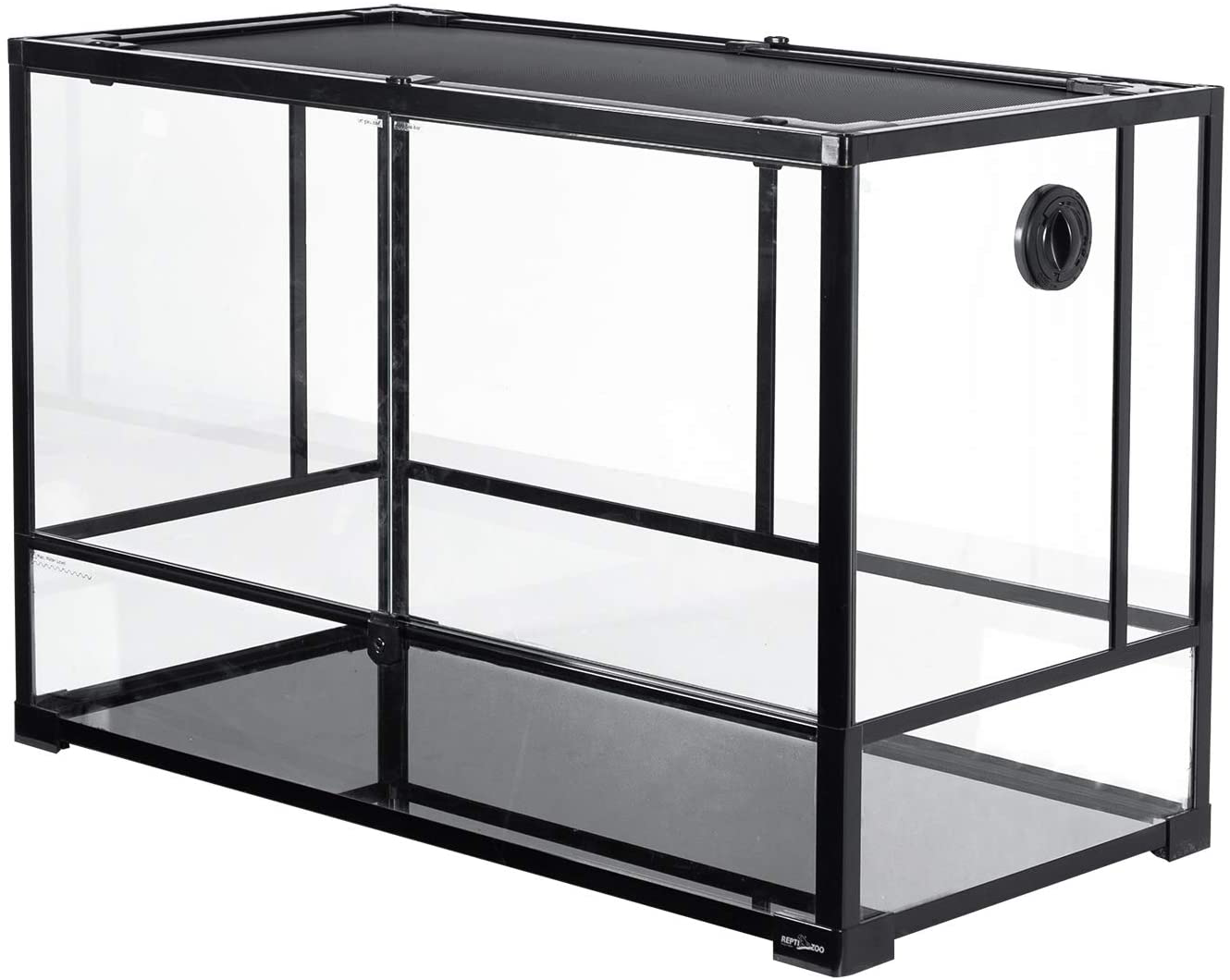 REPTI ZOO 67 Gallon Reptile Large Glass Terrarium 2 in 1 Side Meshes and Side Glasses Double Hinge Door with Screen Ventilation Reptile Terrarium 36" X 18" X 24"(Knock-Down) Animals & Pet Supplies > Pet Supplies > Reptile & Amphibian Supplies > Reptile & Amphibian Habitat Accessories REPTI ZOO   